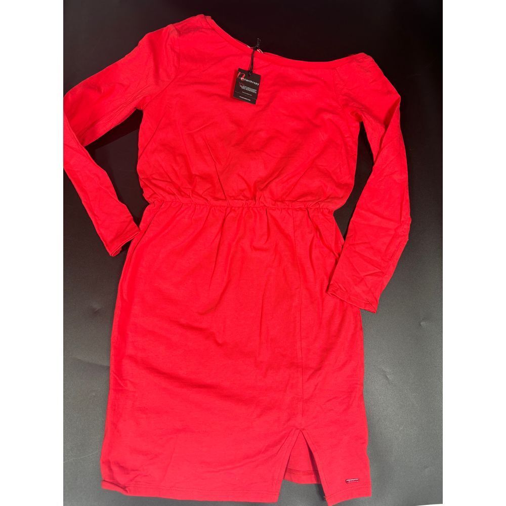 Philanthropy NWT‎ Red Rosebud Dress One Shoulder Long Sleeve Size Medium